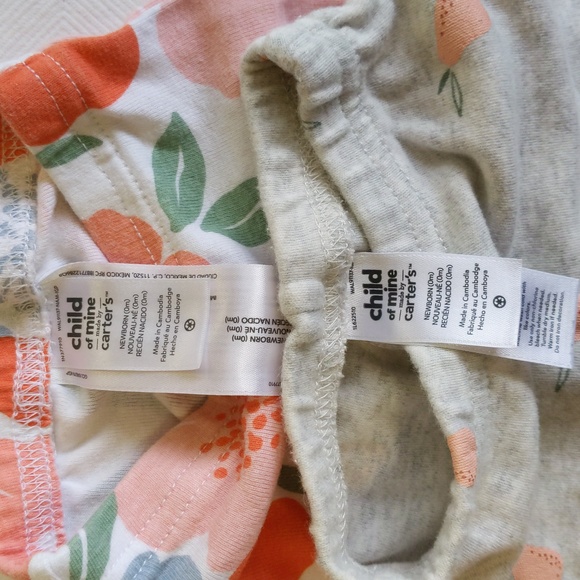 newborn baby girl peach layette bundle lot 5 pieces george & child of mine - Picture 3 of 10